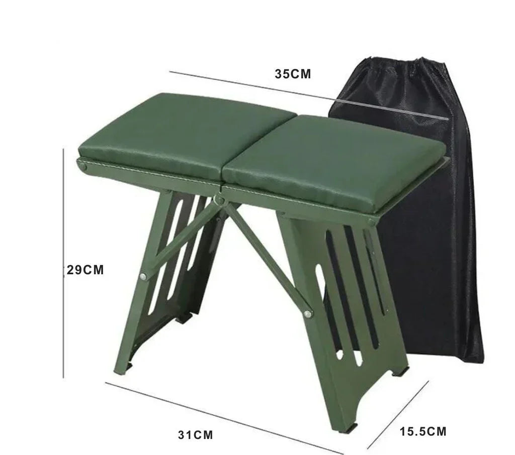 Sedia Pieghevole Compatta FlexSeat con Supporto Schienale Regolabile per Uso Esterno