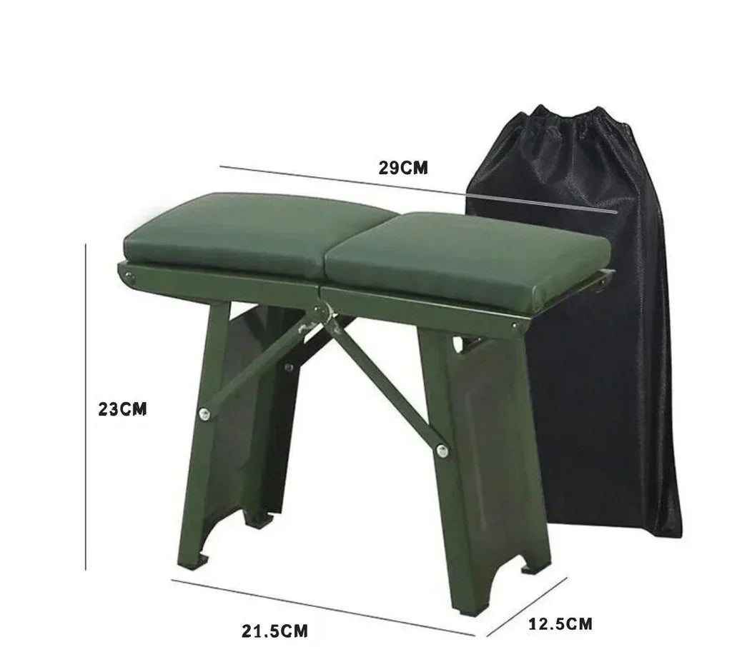 Sedia Pieghevole Compatta FlexSeat con Supporto Schienale Regolabile per Uso Esterno