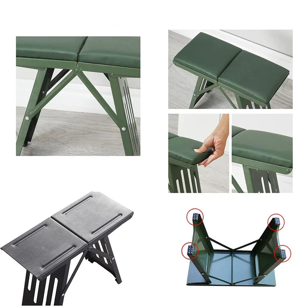 Sedia Pieghevole Compatta FlexSeat con Supporto Schienale Regolabile per Uso Esterno