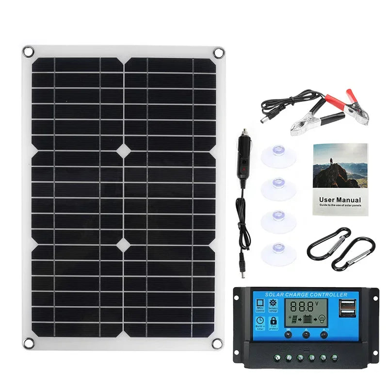 Rugalmas 1200W monokristályos napelem kettős USB porttal kültéri kalandokhoz