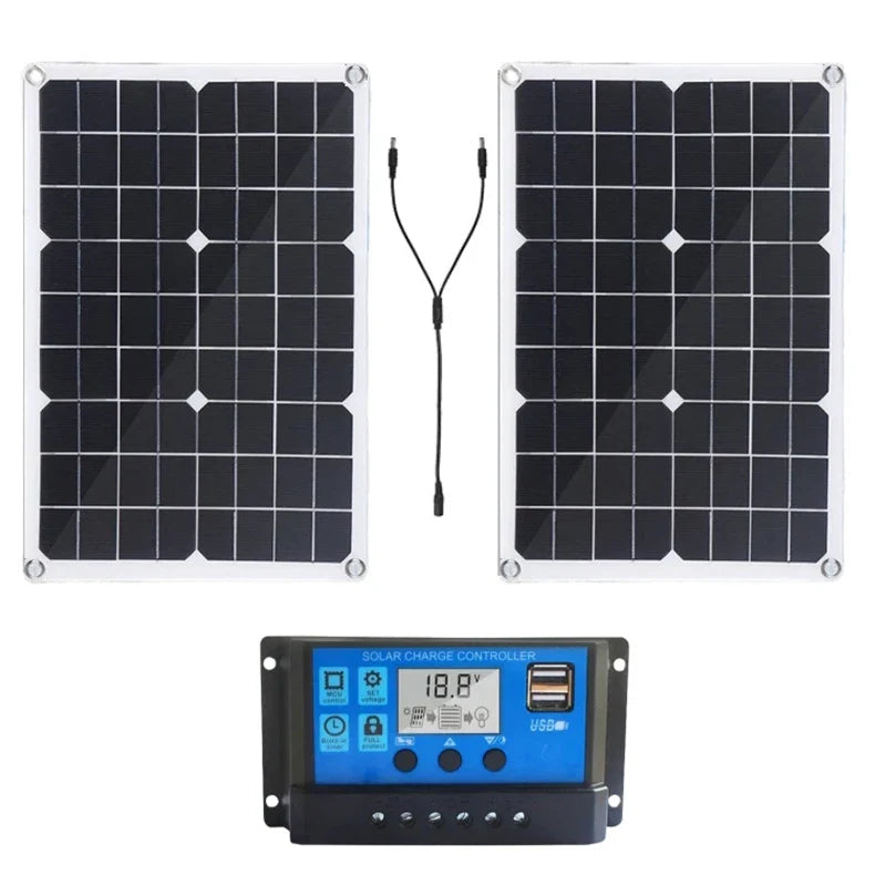 Rugalmas 1200W monokristályos napelem kettős USB porttal kültéri kalandokhoz