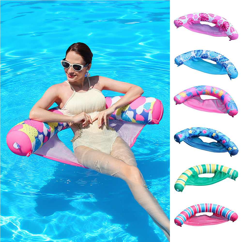 Espreguiçadeira Flutuante para Piscina com Suporte em Malha para Conforto Refrescante