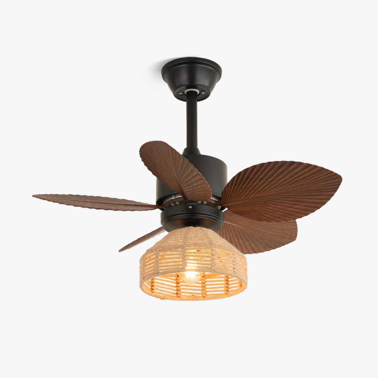 Luz de teto com ventoinha em forma de folha de palmeira | Ormexis