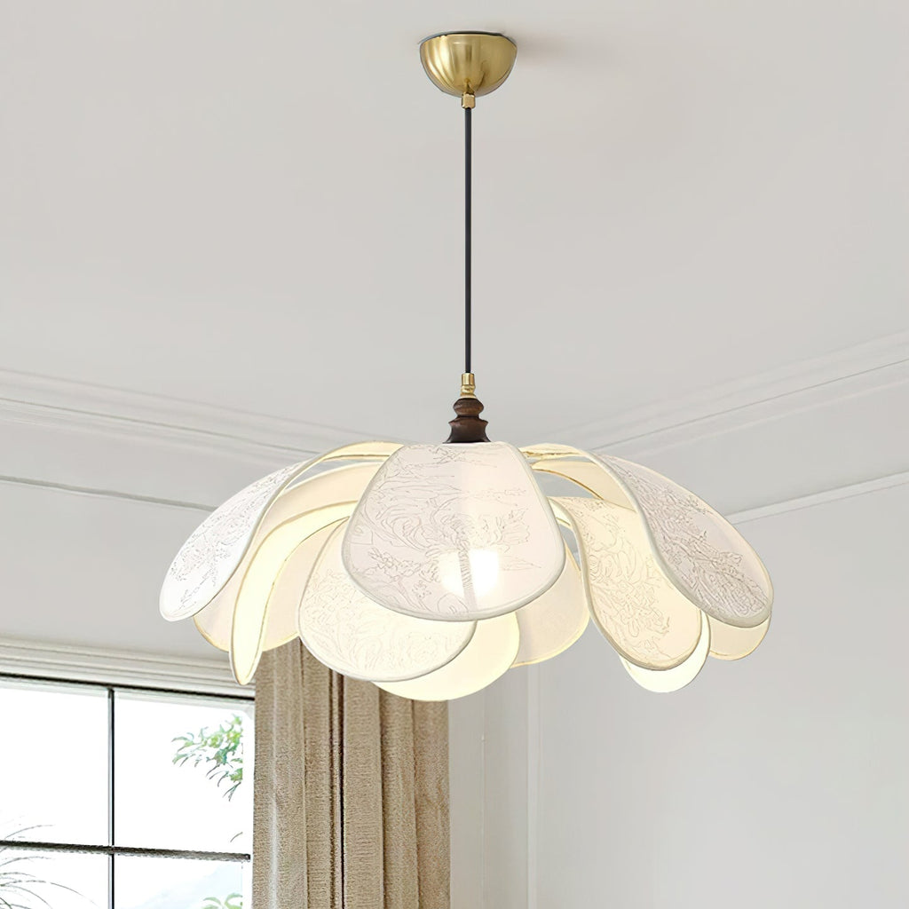 Lampa suspendată florală Liora Bloom cu design modern, compatibilă cu LED E26/E27
