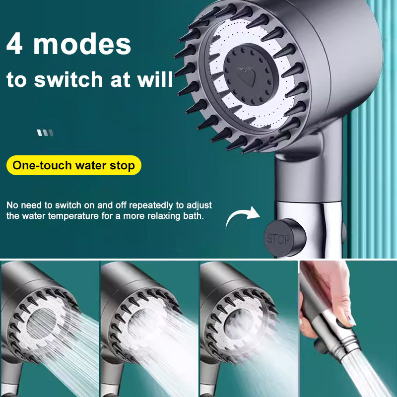 FluxFlow High-Pressure Shower Head With Multi-Stage Filtration