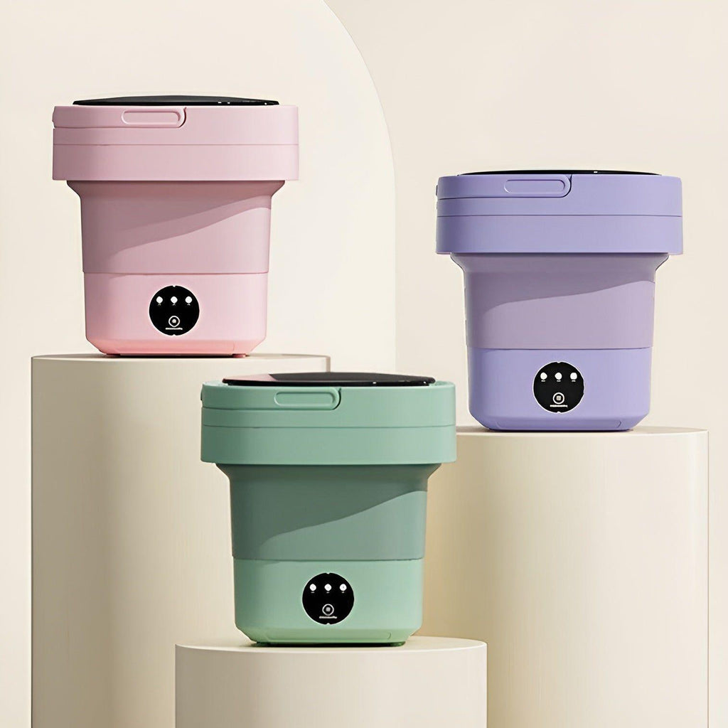 FoldaBowlifte Mini Lave-Linge et Sèche-Linge, Solution de Blanchisserie Ultra-Compacte et Portable