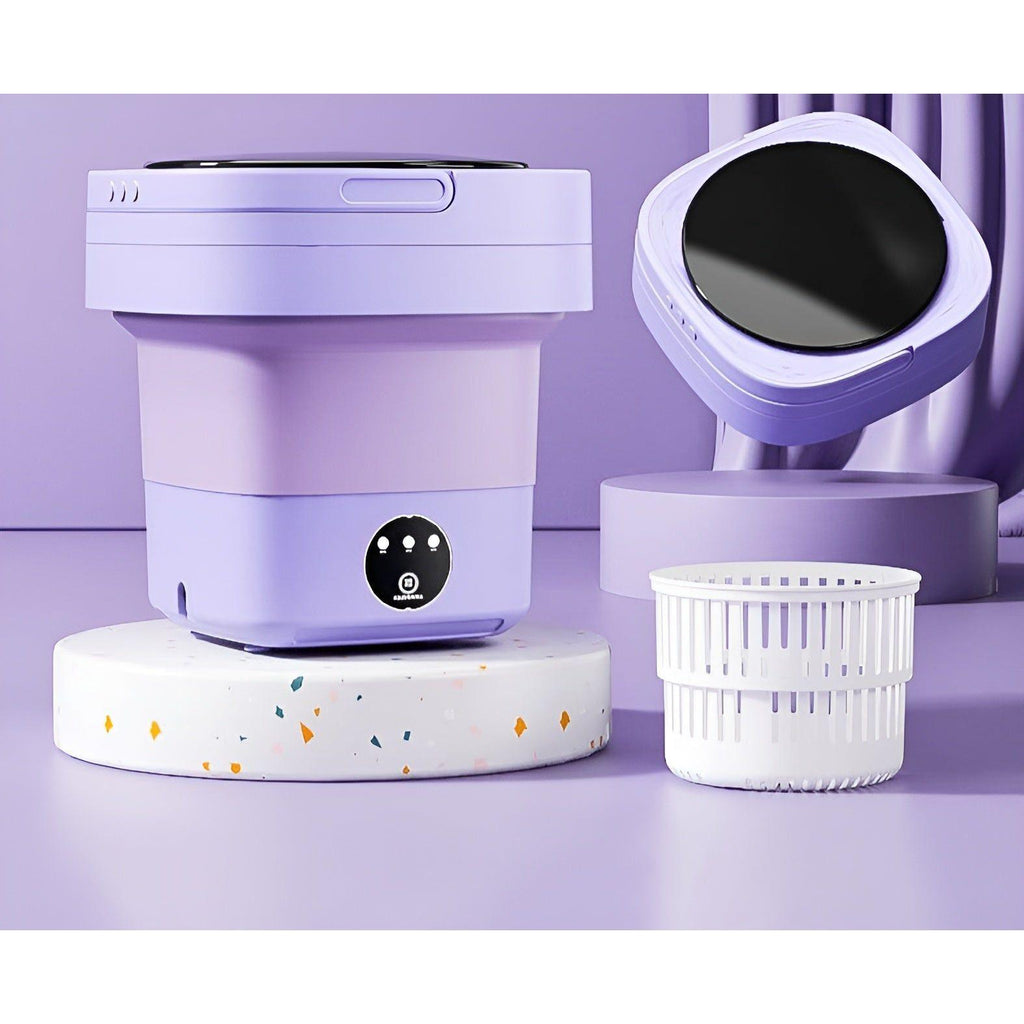FoldaBowlifte Mini Lave-Linge et Sèche-Linge, Solution de Blanchisserie Ultra-Compacte et Portable