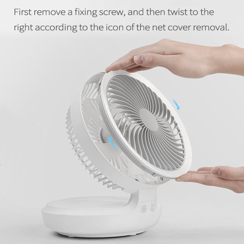 Foldable Table Fan With Adjustable Airflow And Night Light