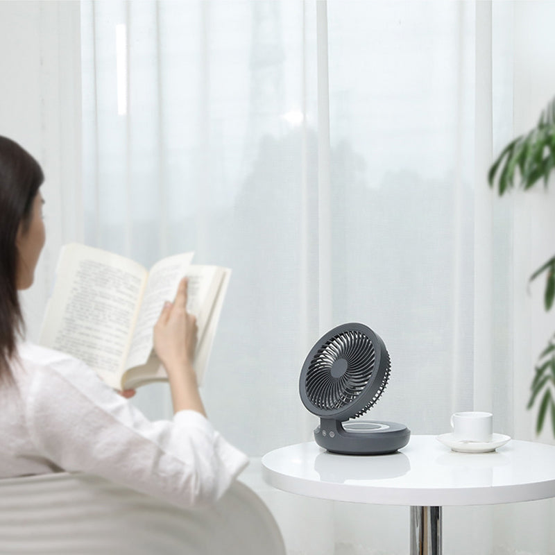 Foldable Table Fan With Adjustable Airflow And Night Light