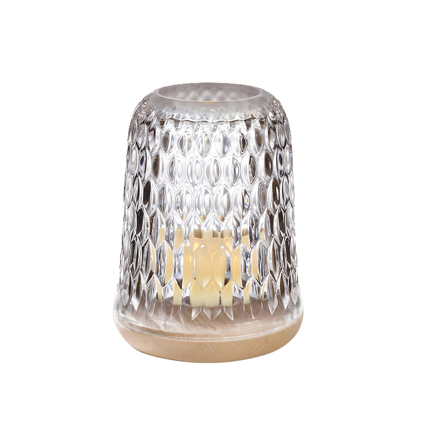 Lampe en verre à texture diamantée | Ormexis