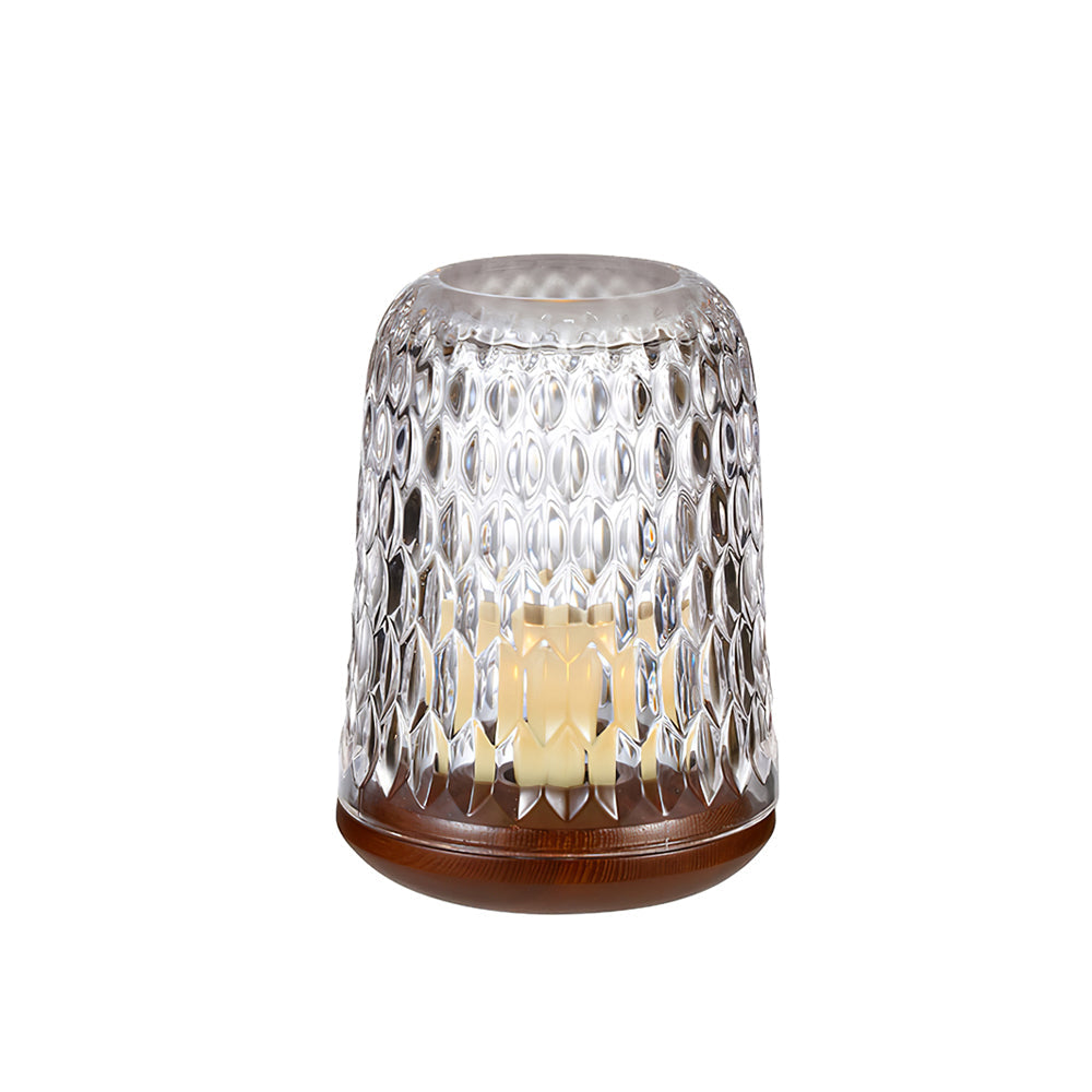 Lampe en verre à texture diamantée | Ormexis
