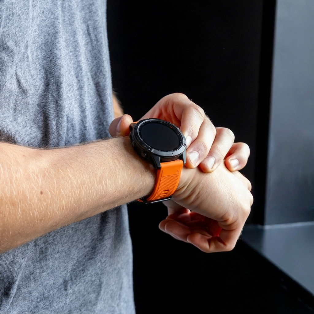 Pulseira de Substituição em Silicone Laranja para Garmin Fenix 7