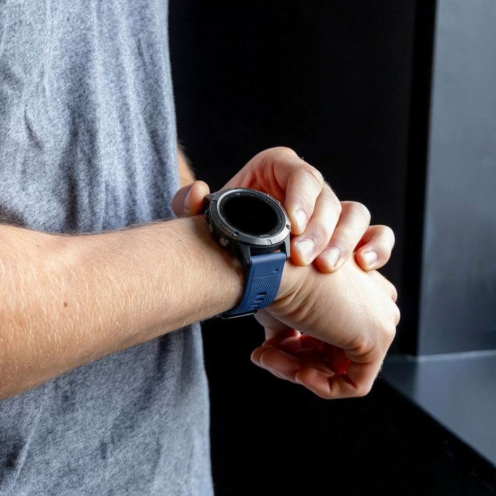 Banda de silicona azul oscuro para Garmin Fenix 5 Plus y Fenix 6 Pro
