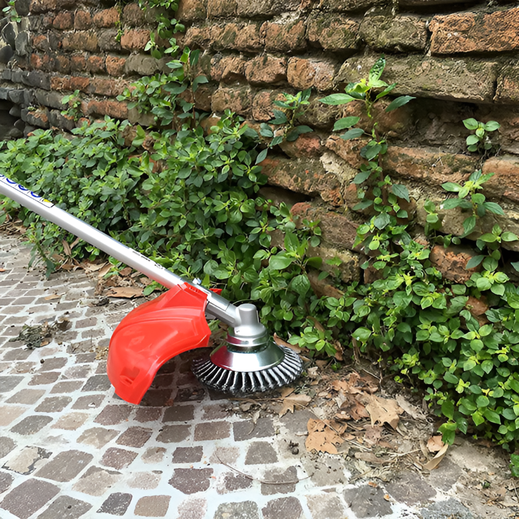 Garden Pro przycinarka ze stali węglowej z szczotką do chwastów i wytrzymałymi drutami