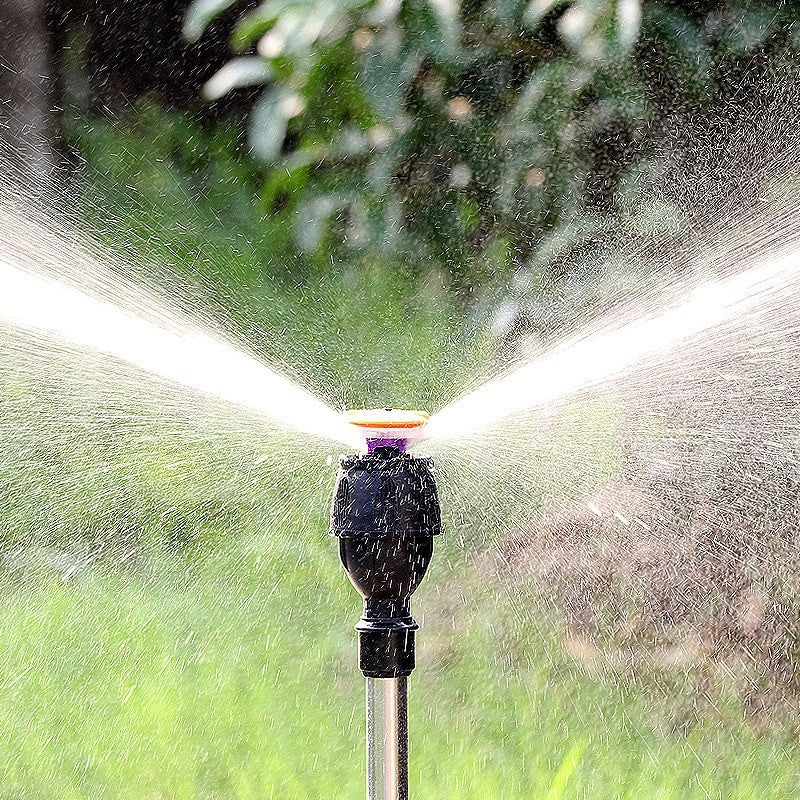 Sistema de Riego para Jardín: Aspersor con Trípode y Rotación de 360 Grados, Ajustable