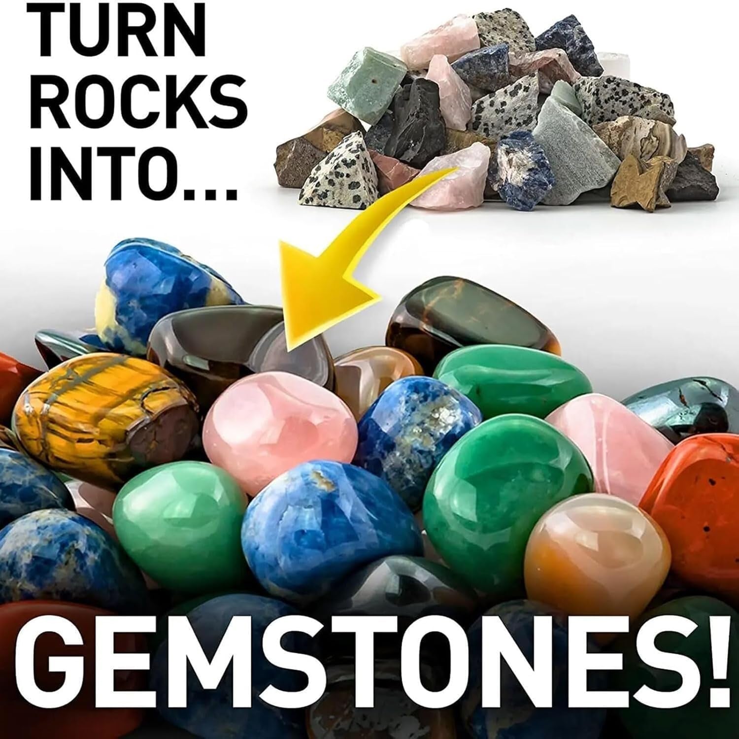 Kit de Polimento de Pedras GemMaster com Funcionamento Silencioso e Design à Prova de Fugas