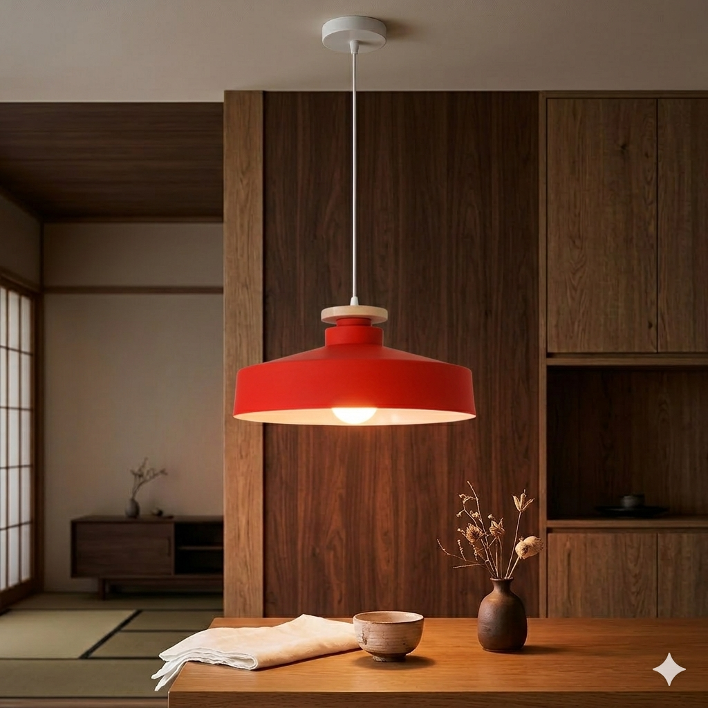 Scandinavian Wooden Pendant Light Natural Wood Ceiling Lamp for Living Room and Kitchen | Ormexis