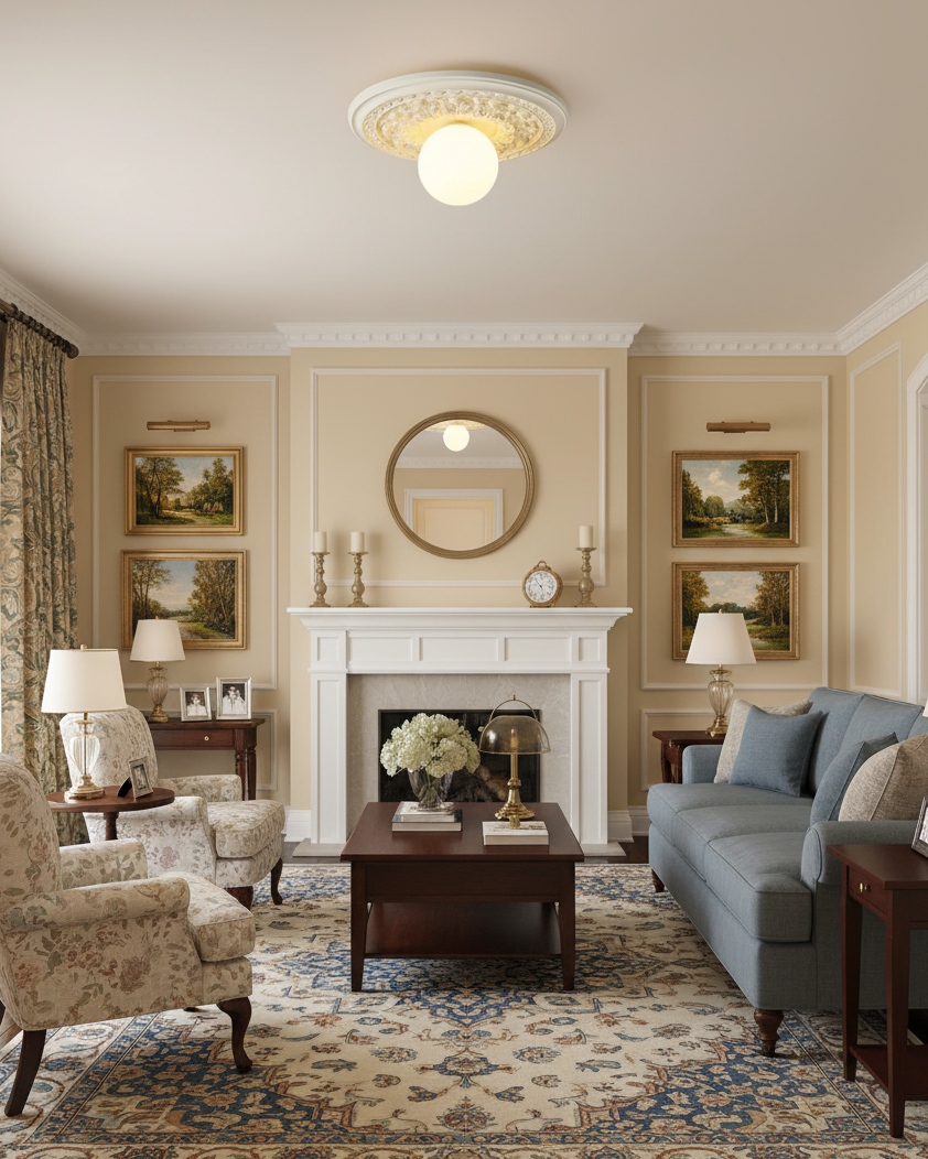 Rosette Orb Flush Mount | Ormexis