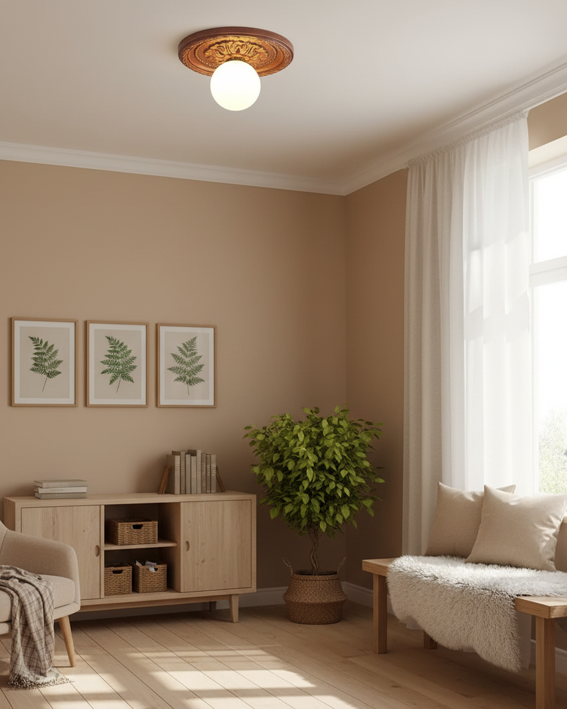 Rosette Orb Flush Mount | Ormexis