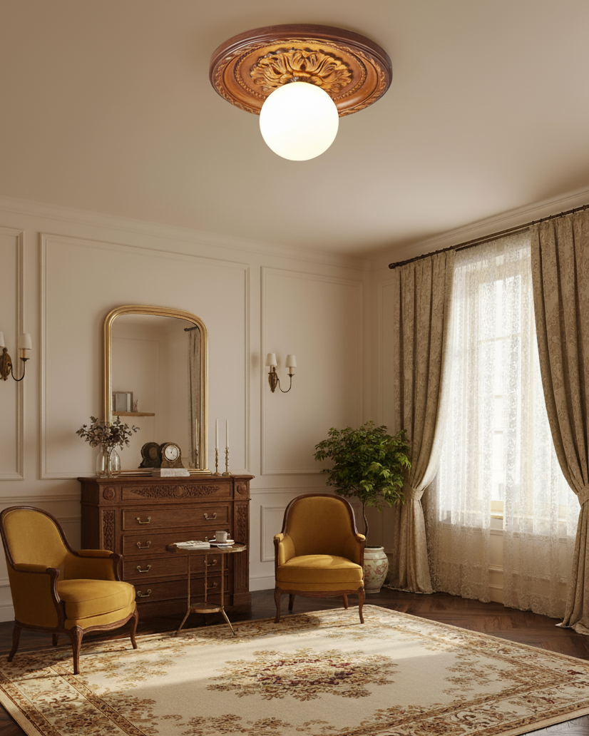 Rosette Orb Flush Mount | Ormexis