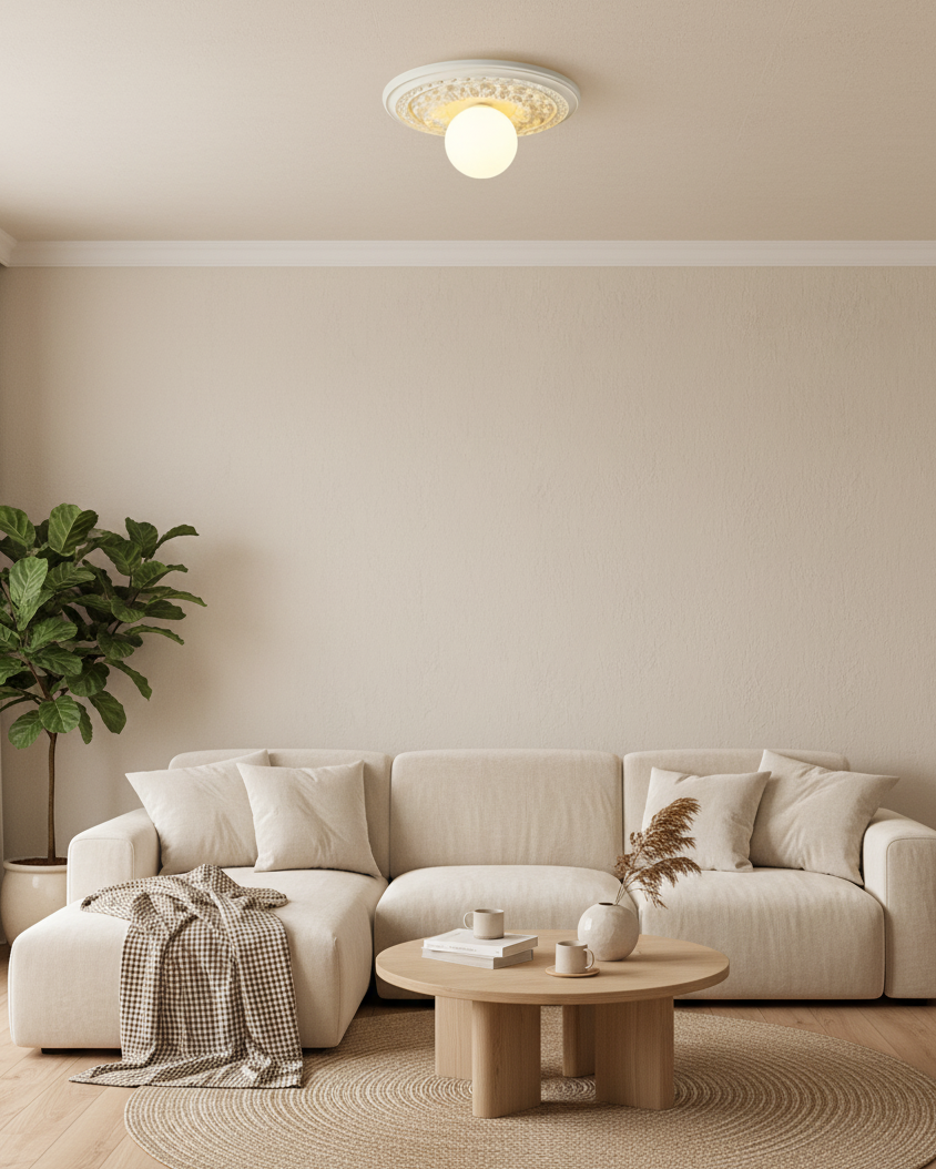 Rosette Orb Flush Mount | Ormexis