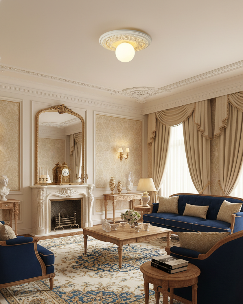 Rosette Orb Flush Mount | Ormexis