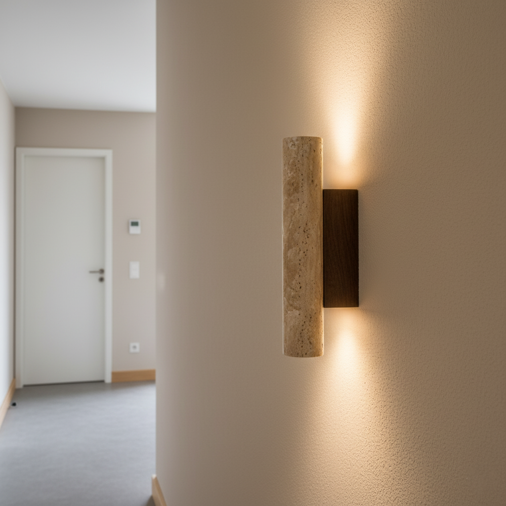 Travertine Cylinder Wall Sconce | Ormexis
