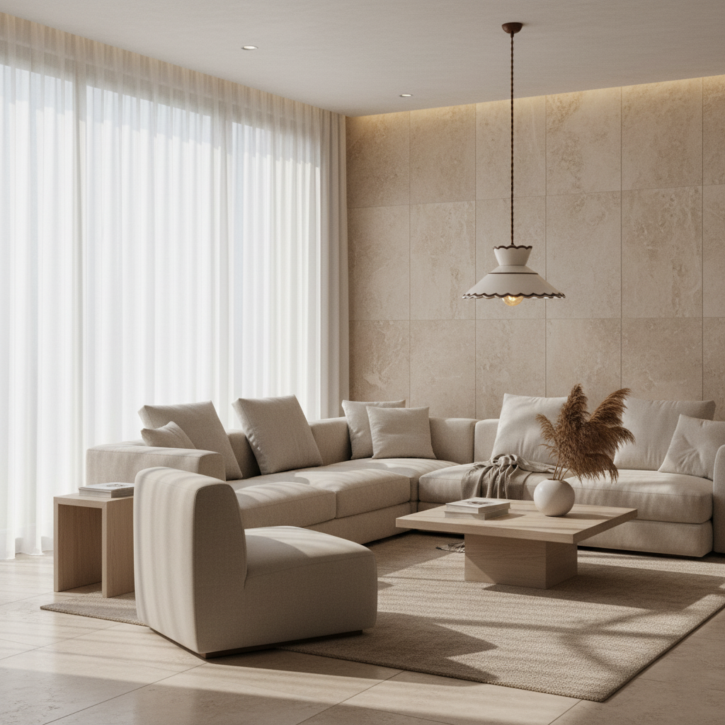 Pendelleuchte im Landhausstil mit Muschelrand | Ormexis