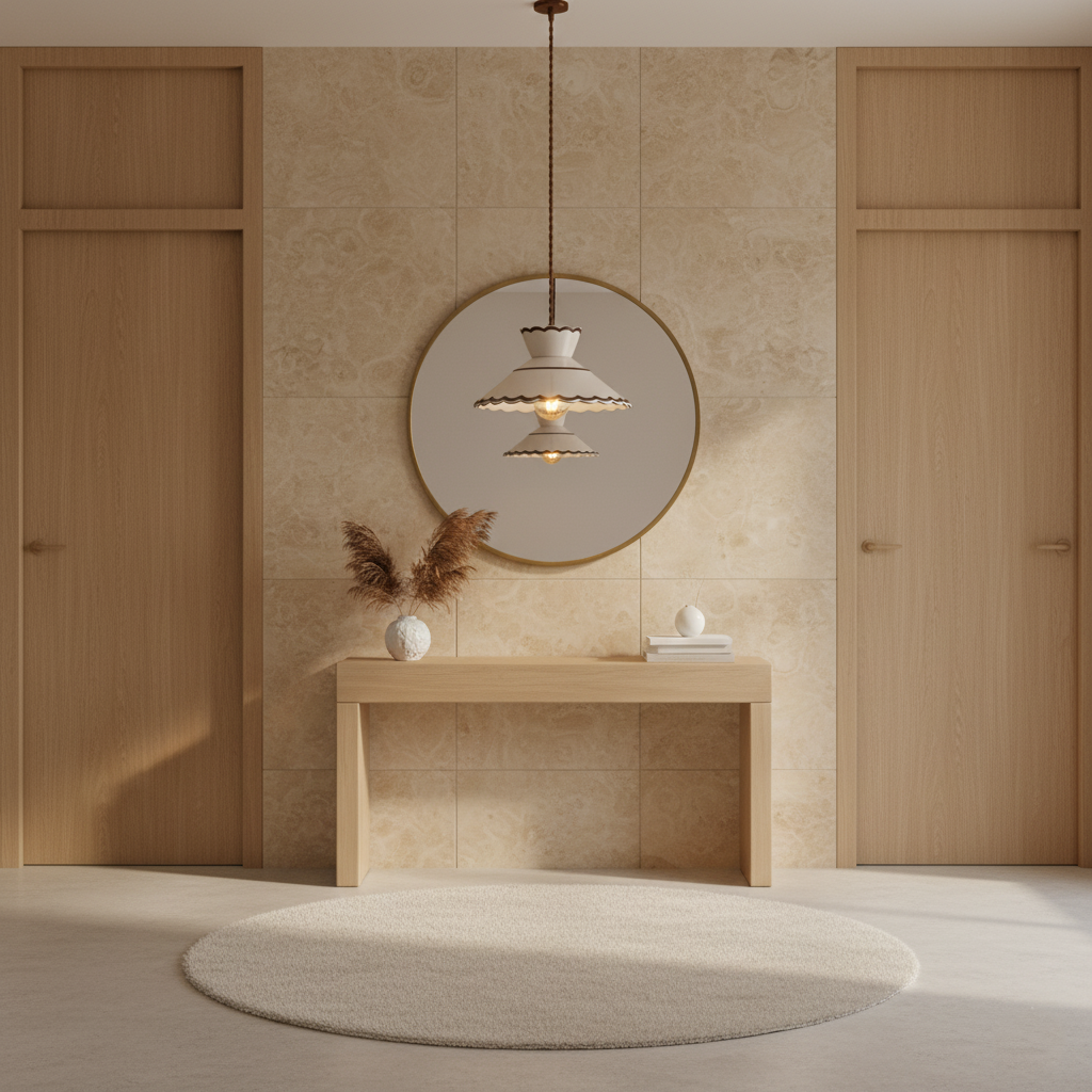 Pendelleuchte im Landhausstil mit Muschelrand | Ormexis