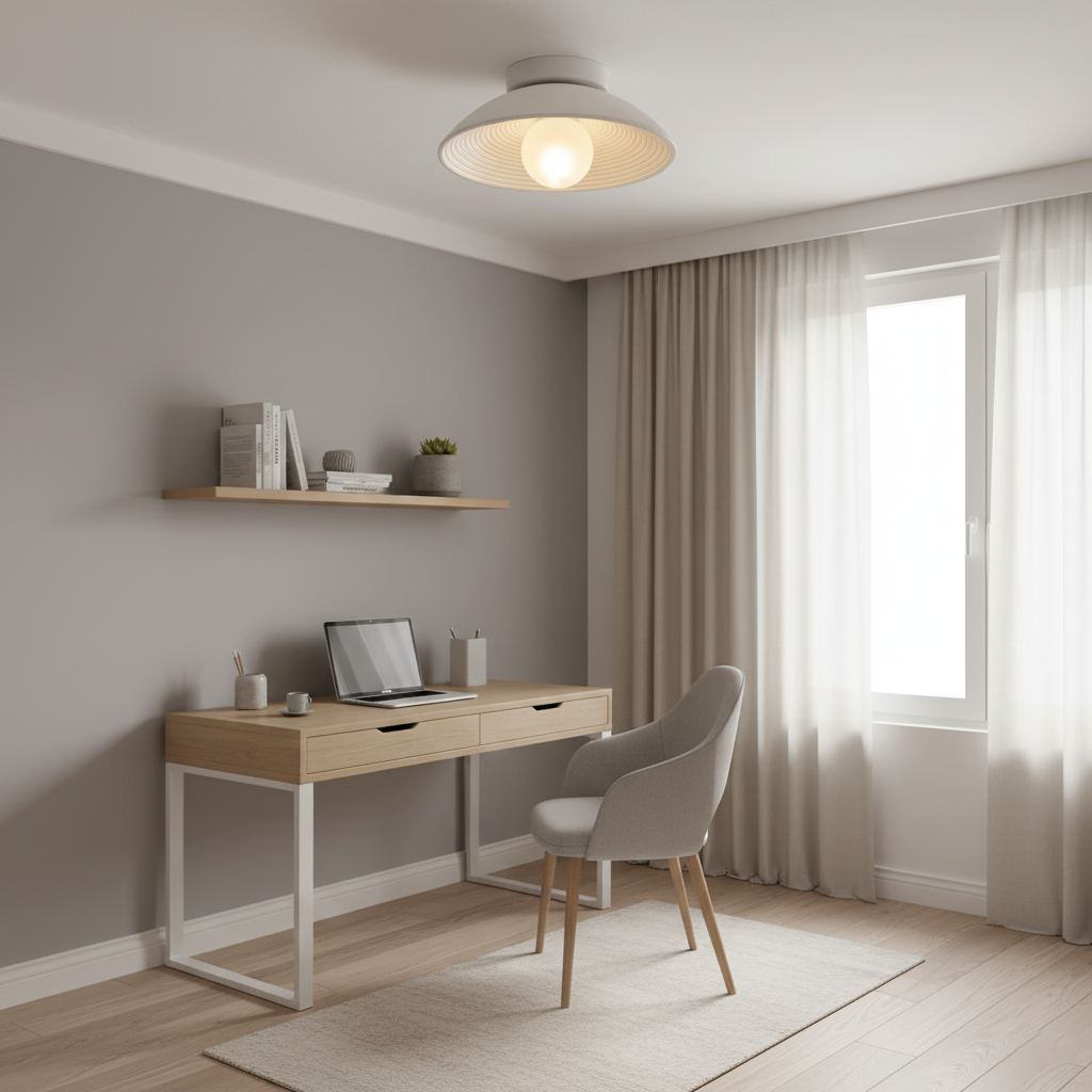 Circular Wooden Flush Mount Light | Ormexis