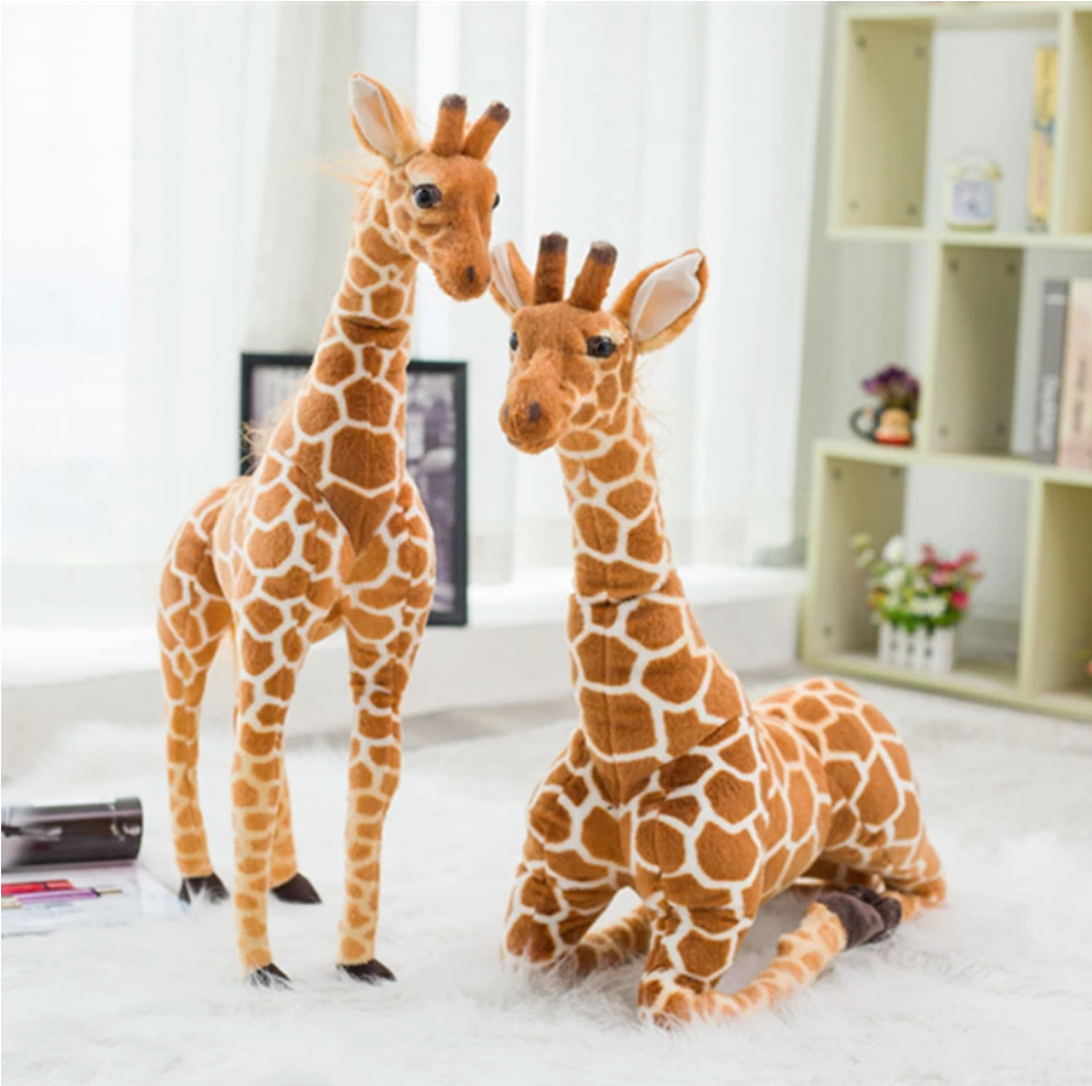Peluche girafe surdimensionnée pour câlins chaleureux et moments de jeu
