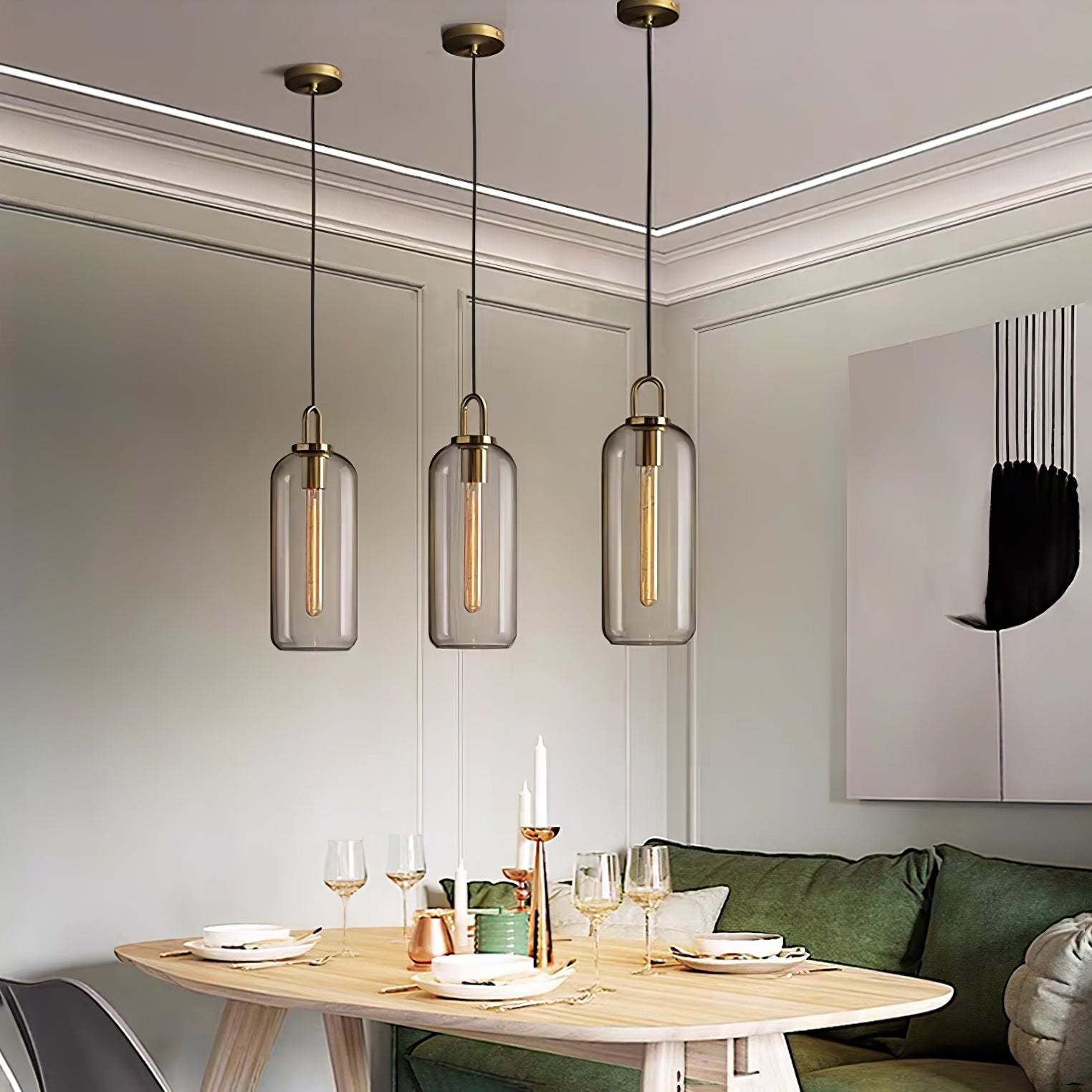 Modern Pendulum Glass Pendant Light | Ormexis