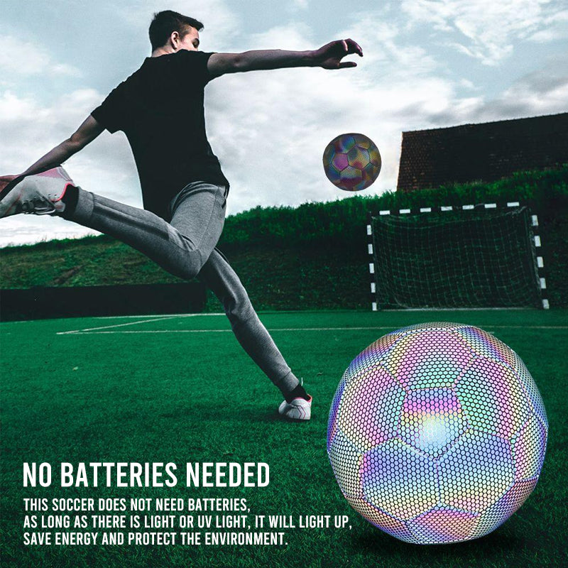 Bola de Futebol GlowSphere Reflectora com Aparência Holográfica para Fotos