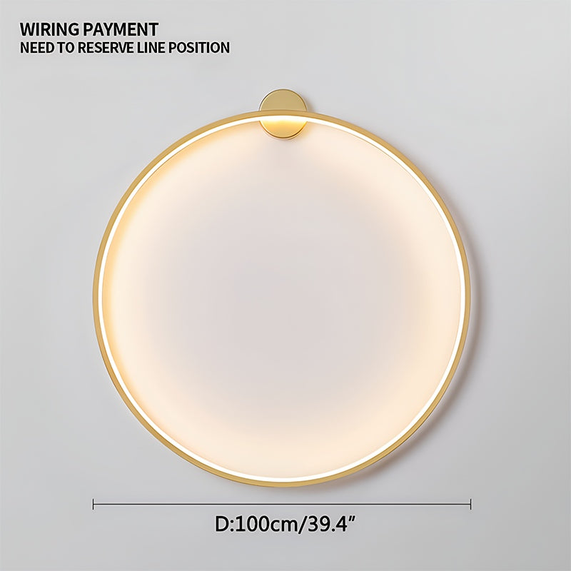 Circular LED Wall Light With Round Ring Design For Living Room