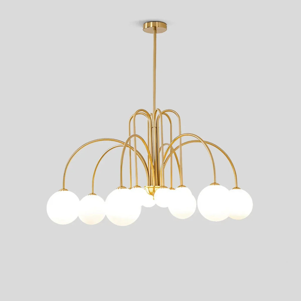 Avi Glass Chandelier With Double Layer Design Contemporary Ceiling Light