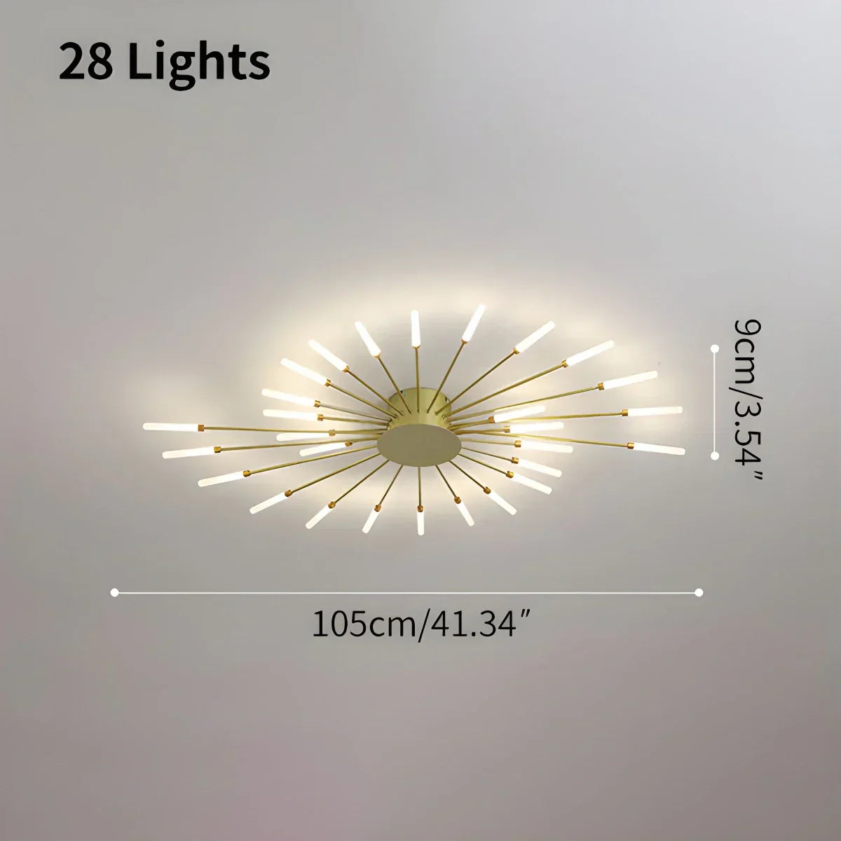 Fyrverkeri-inspirert stjerneburst taklampe for moderne hjem