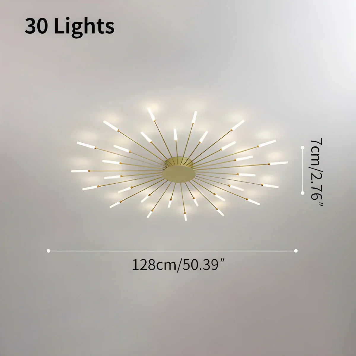 Fyrverkeri-inspirert stjerneburst taklampe for moderne hjem