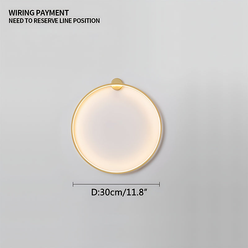 Circular LED Wall Light With Round Ring Design For Living Room