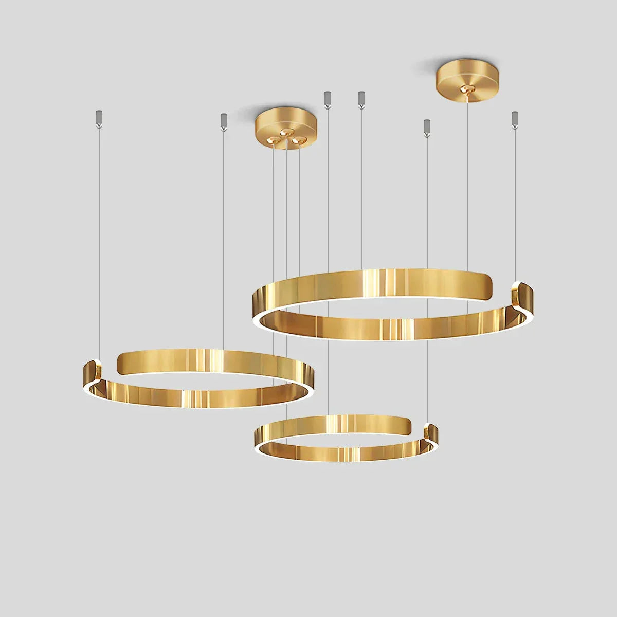 Sleek Circular LED Ring Chandelier For Living Room Decor