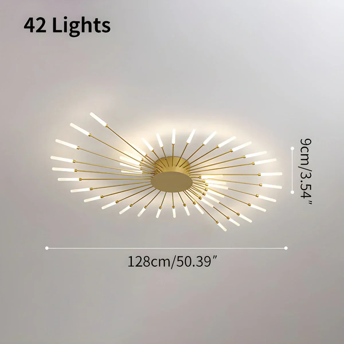 Fyrverkeri-inspirert stjerneburst taklampe for moderne hjem