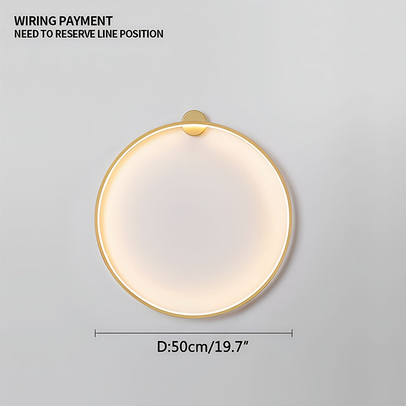 Circular LED Wall Light With Round Ring Design For Living Room