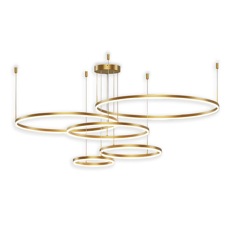 Sleek Ring Chandelier Wireless Ceiling Light With Built In LED