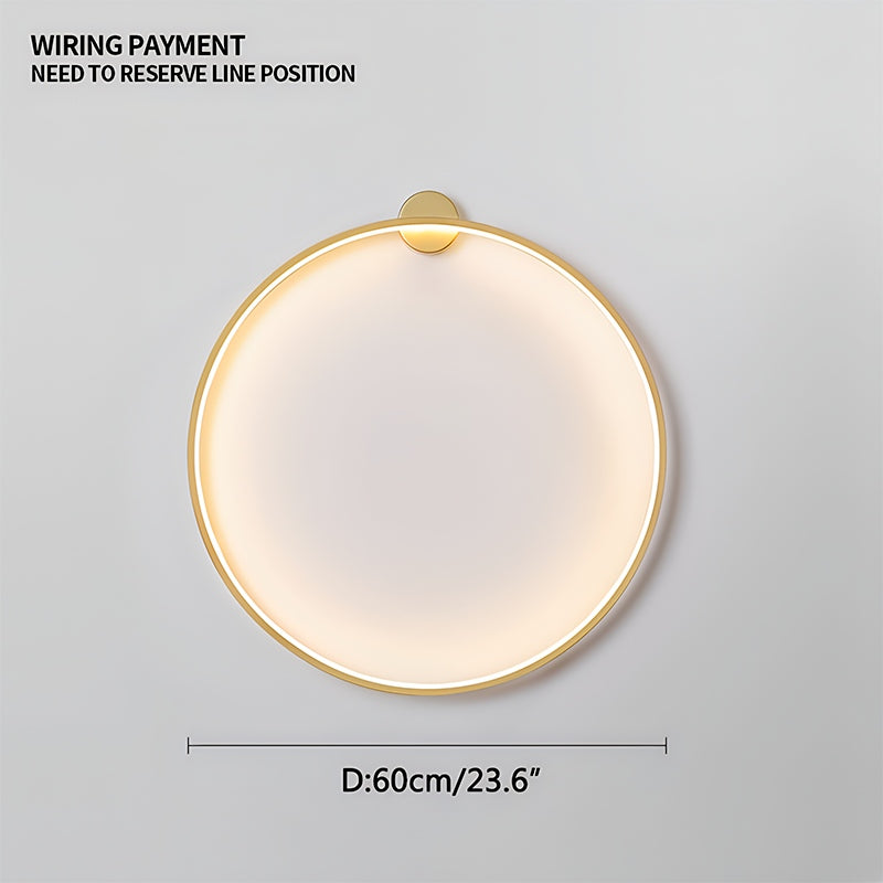 Circular LED Wall Light With Round Ring Design For Living Room