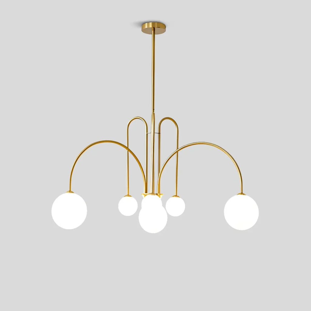 Avi Glass Chandelier With Double Layer Design Contemporary Ceiling Light