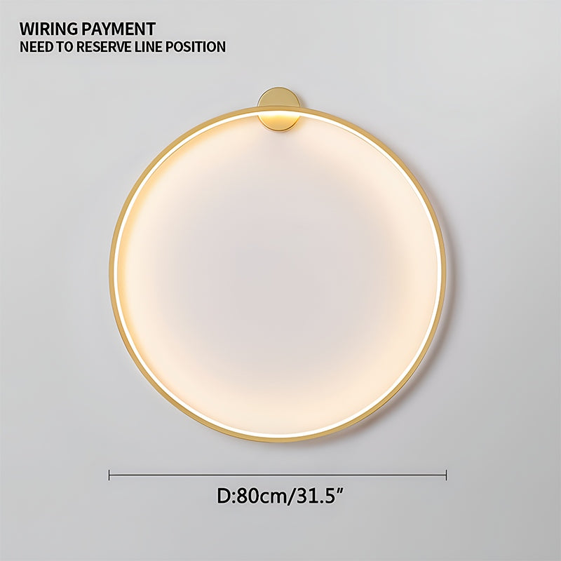Circular LED Wall Light With Round Ring Design For Living Room