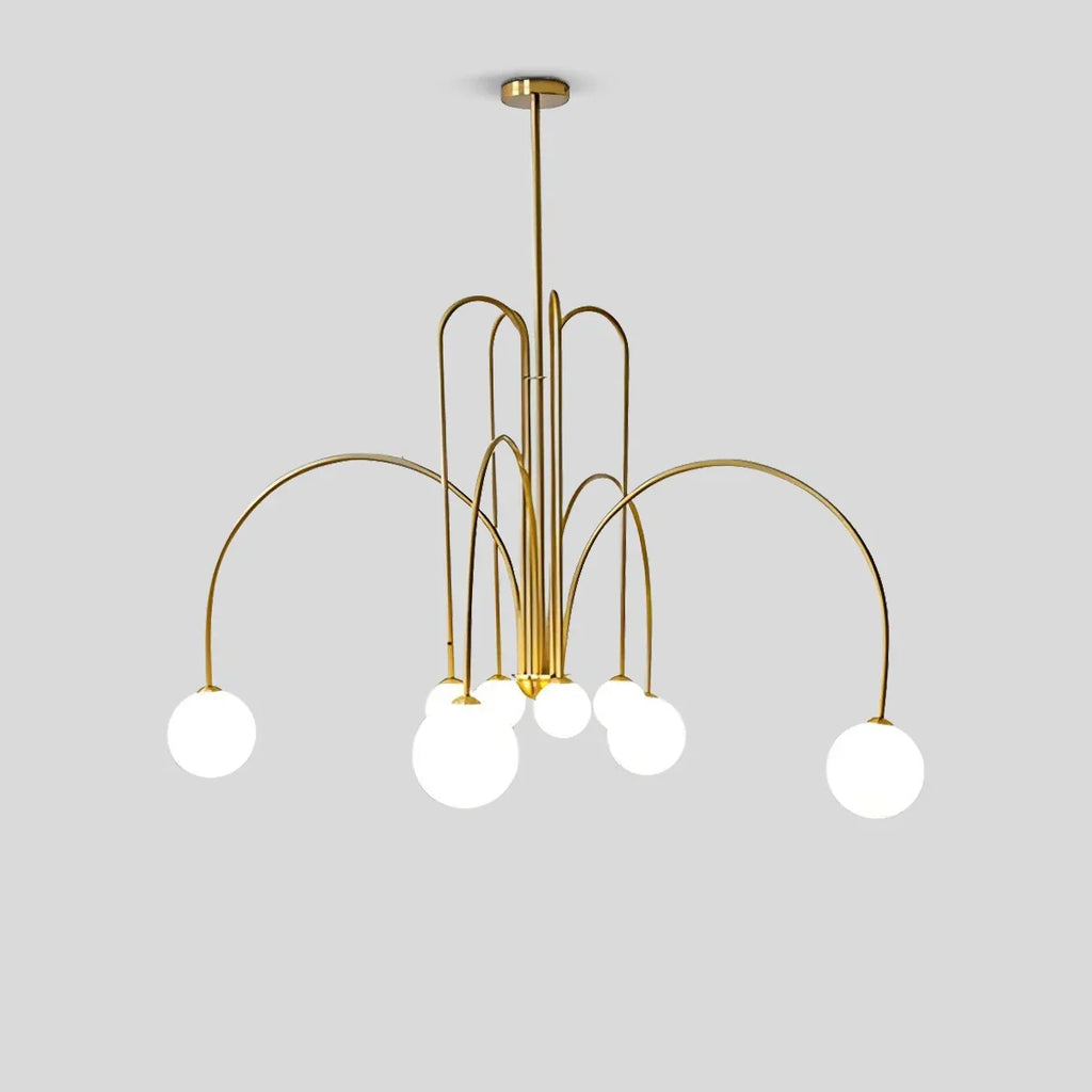 Avi Glass Chandelier With Double Layer Design Contemporary Ceiling Light