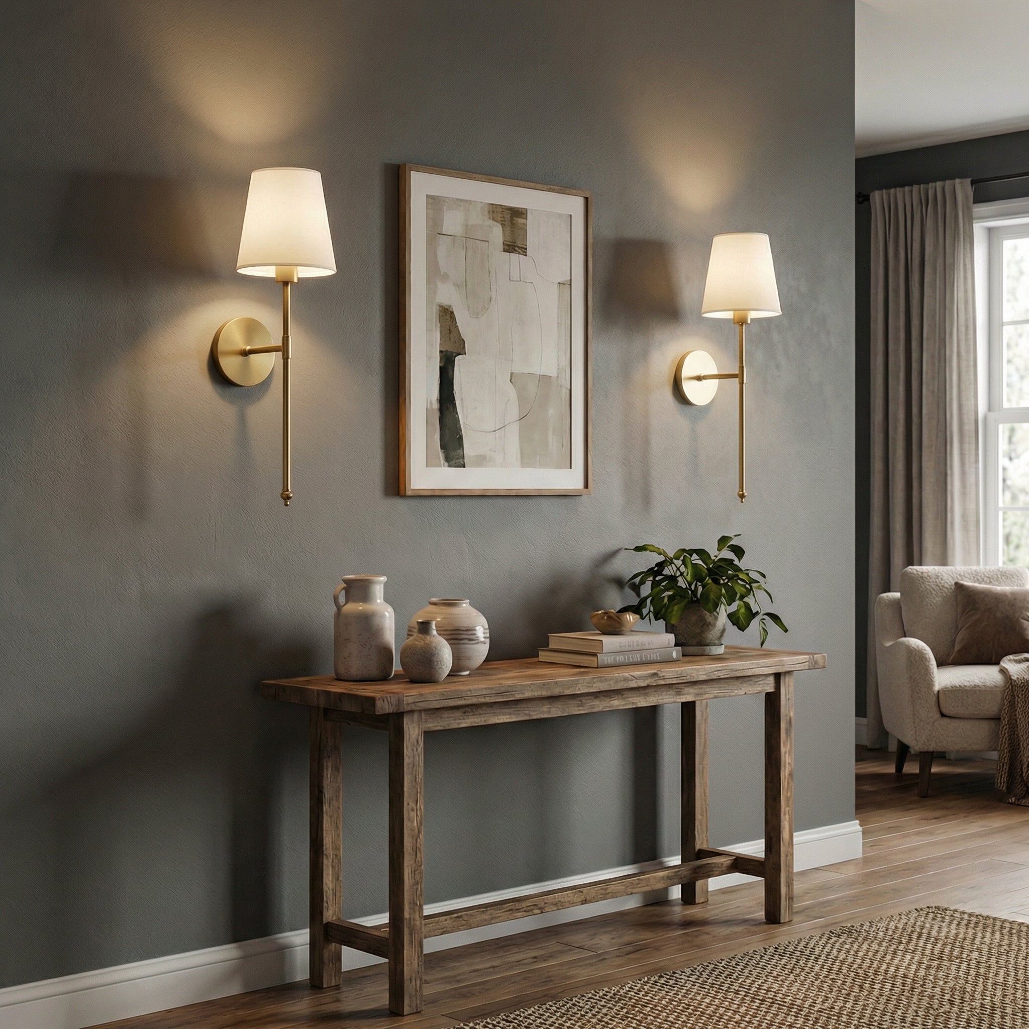 Stoffvegglampe i amerikansk stil | Ormexis