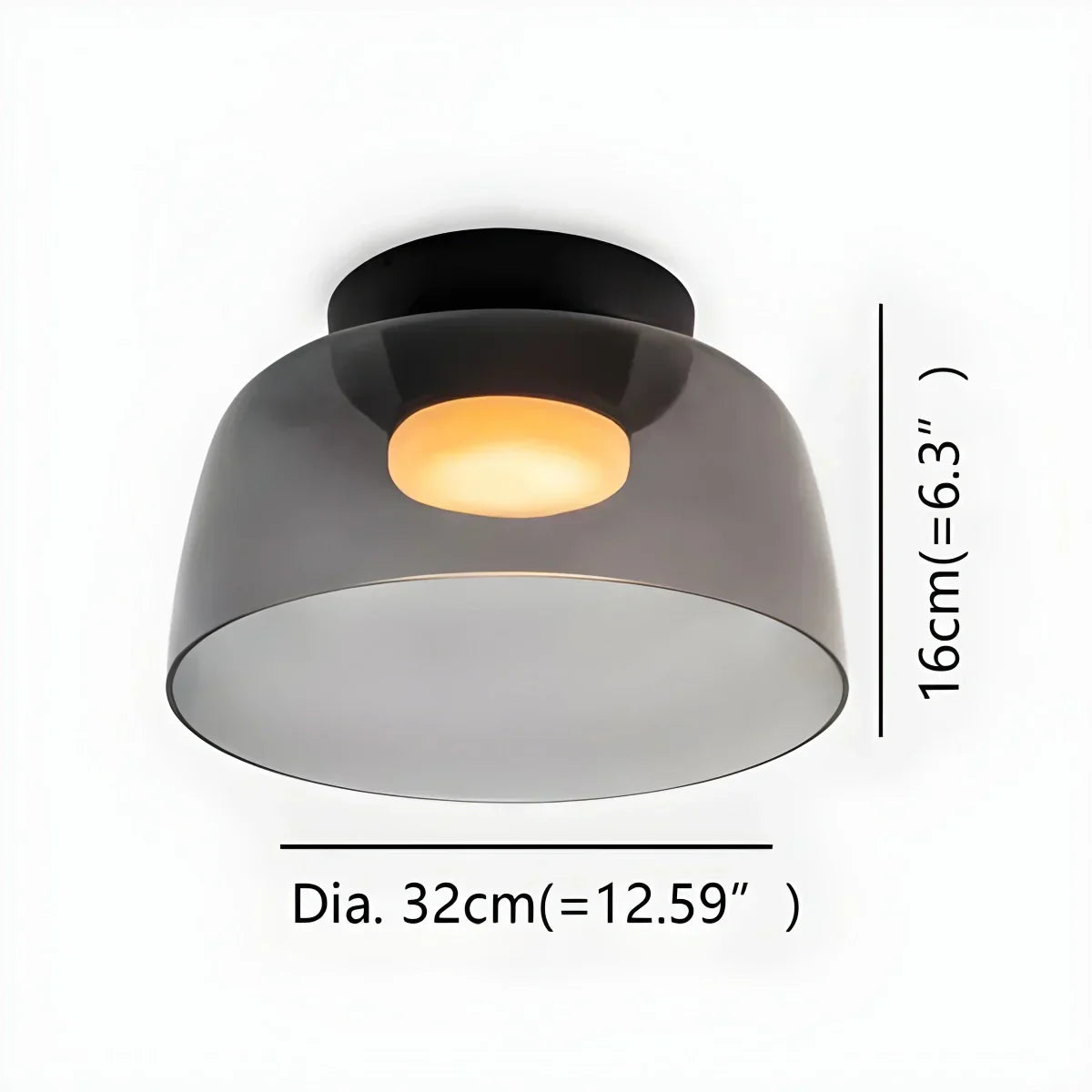 Koselig soveromstaklampe med farget glassglød