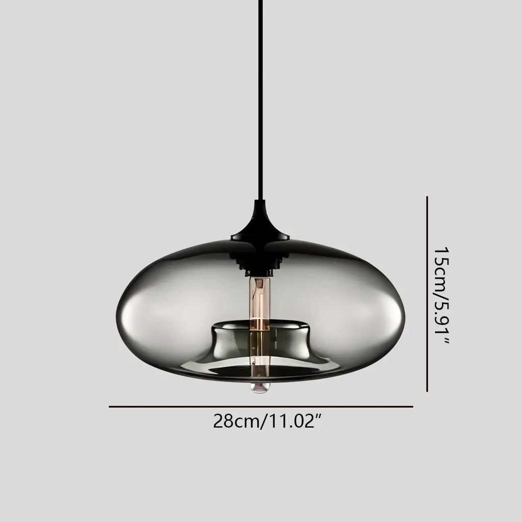 Vivid Glass Pendant Fixture for Dining Room Decor Accent