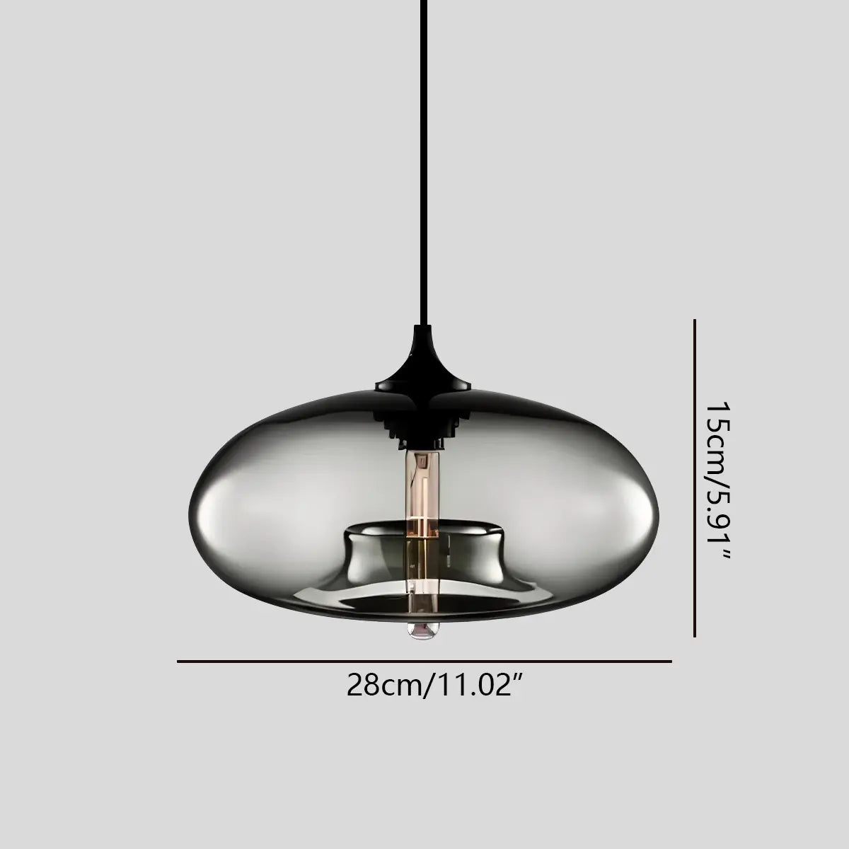 Vivid Glass Pendant Fixture for Dining Room Decor Accent